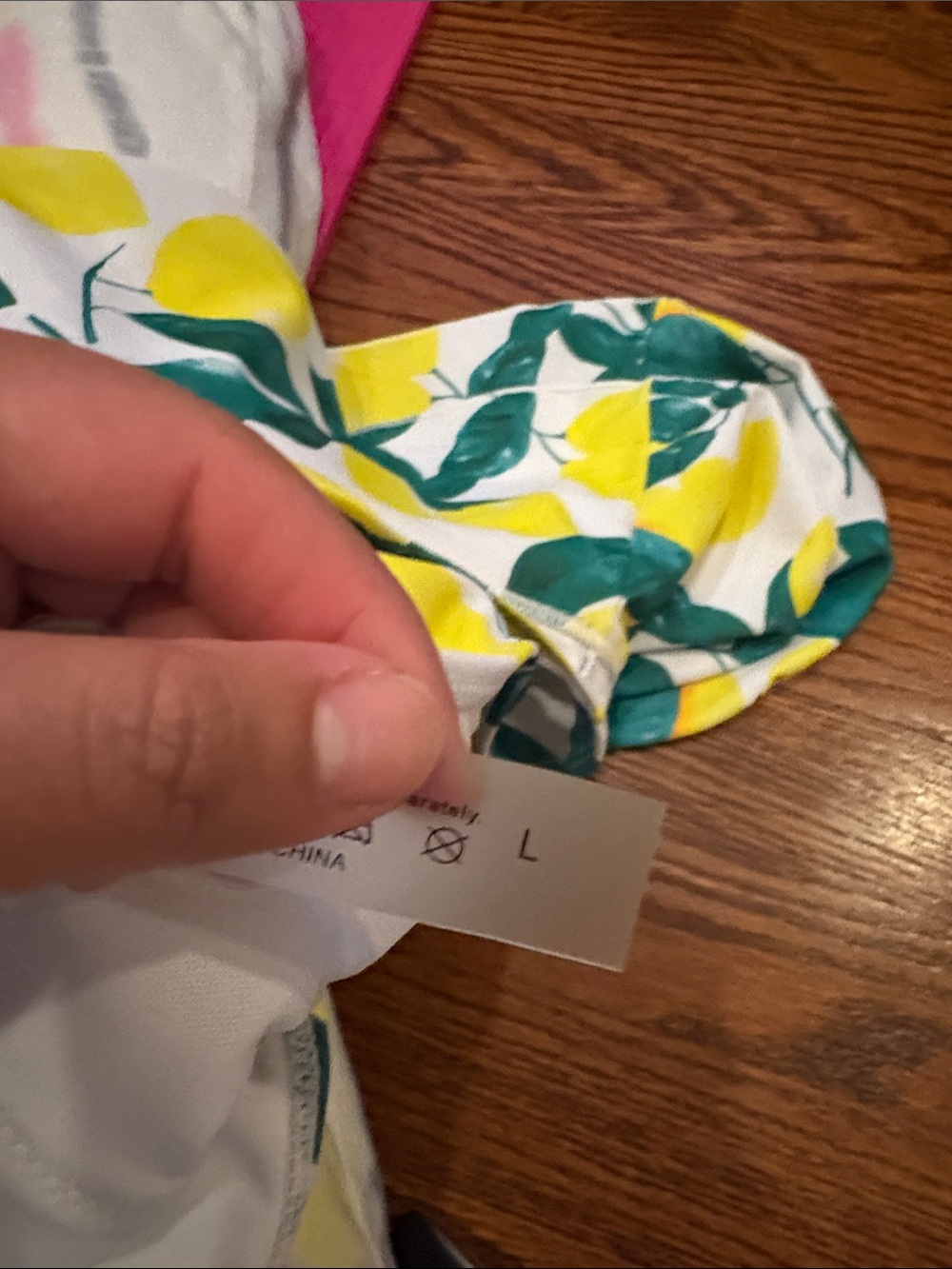 Women’s Lemon Print One-Piece Swimsuit in White, Yellow & Green